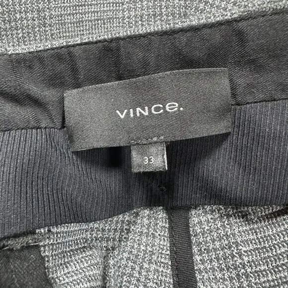 Vince Glen Plaid Griffith Pants in Medium Heather Gray Men's Sz 33 New With Tags